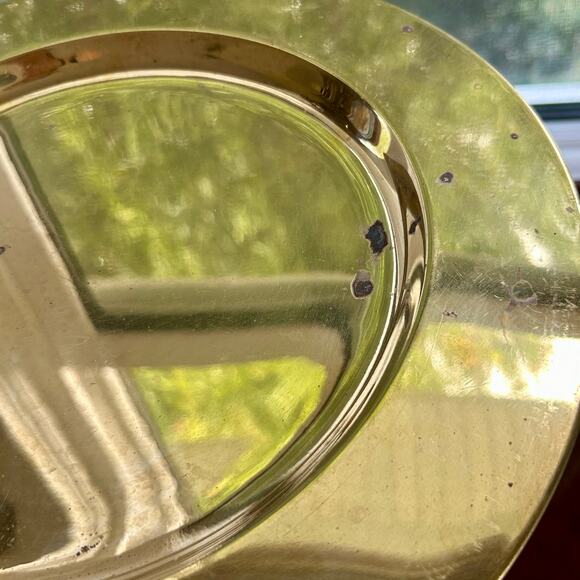 Vintage Solid Brass Charger Plate Decorative serving plate Home Accent - Picture 5 of 7